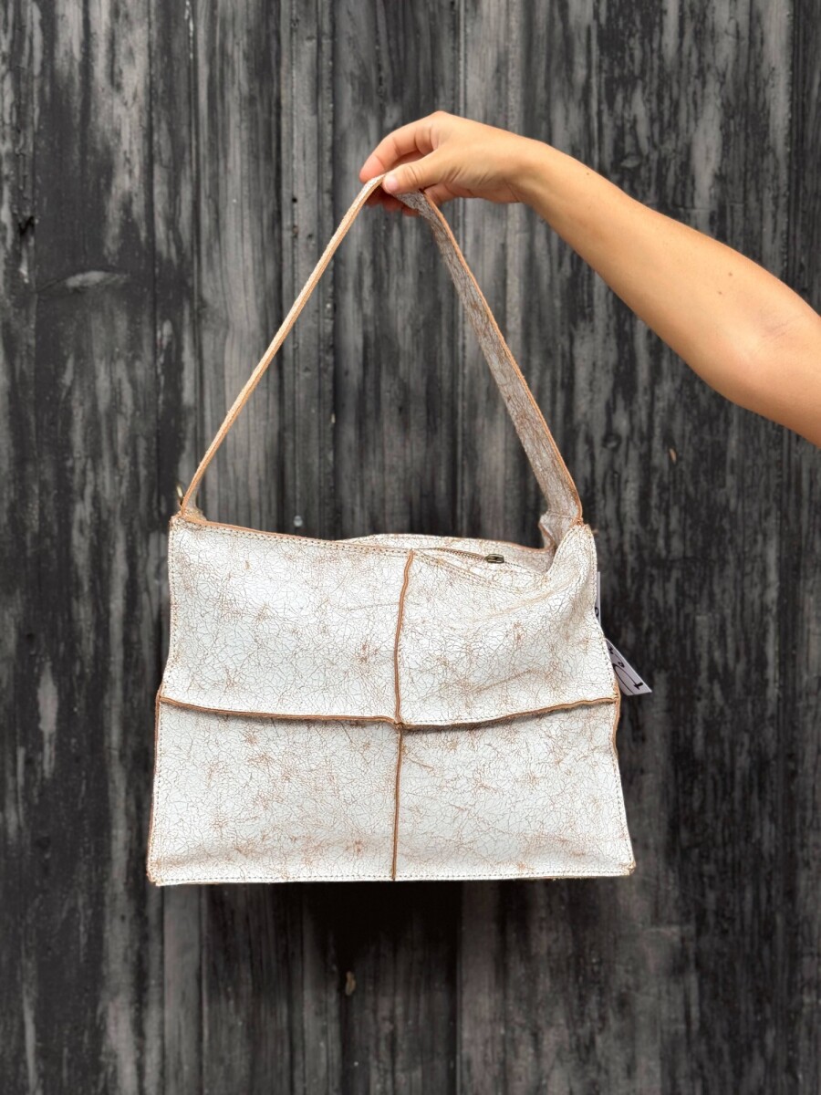 Cartera Boxy - Blanco Crack 