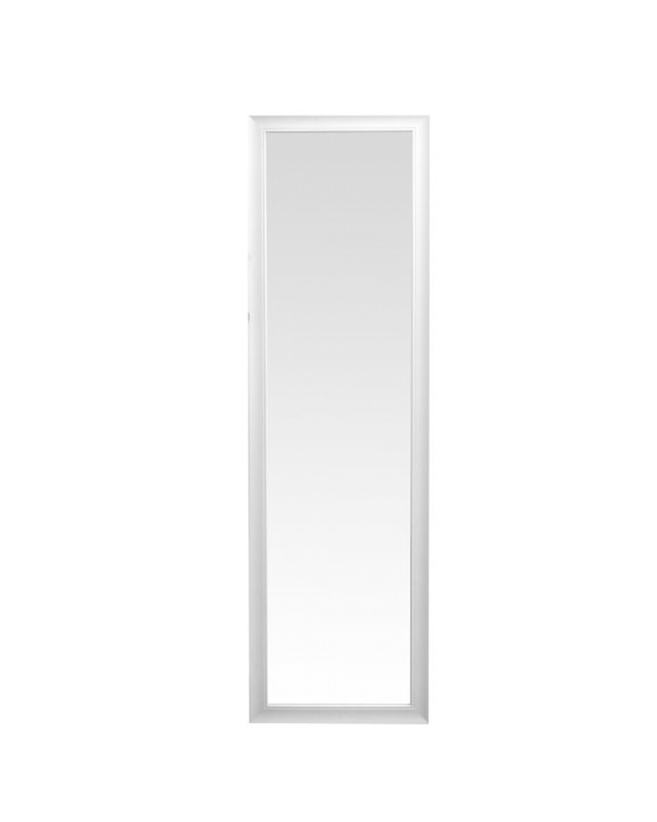 Espejo rectangular de pared simil madera - blanco 
