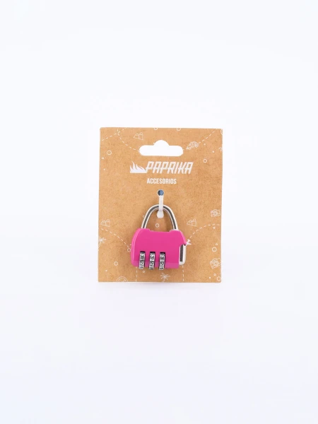 CANDADO DE SEGURIDAD PARA MALETA FUCSIA
