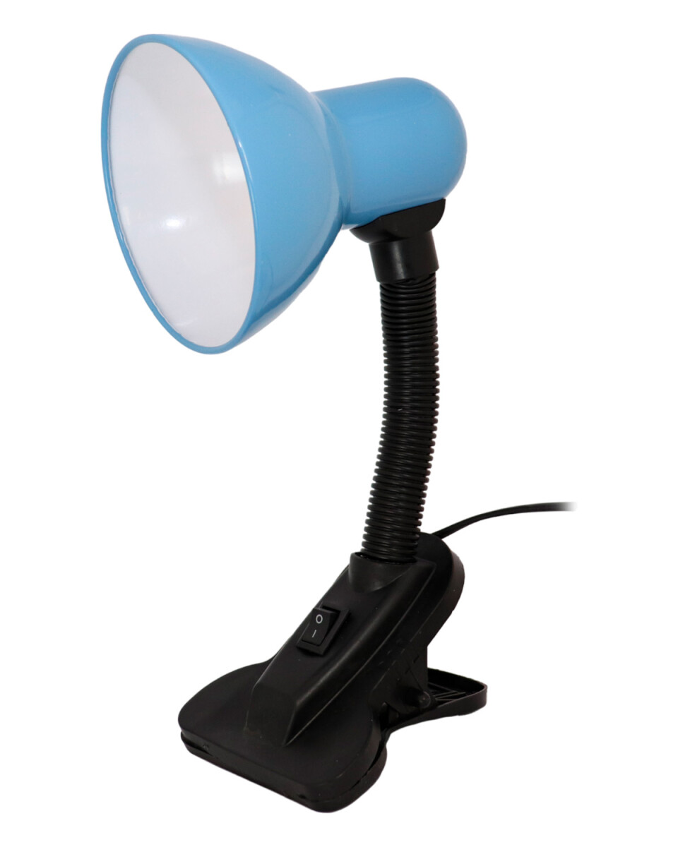 Lámpara portátil con pinza ajustable 220v - Celeste 