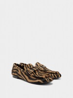 Mocasines De Piel Estampado Animal multicolor
