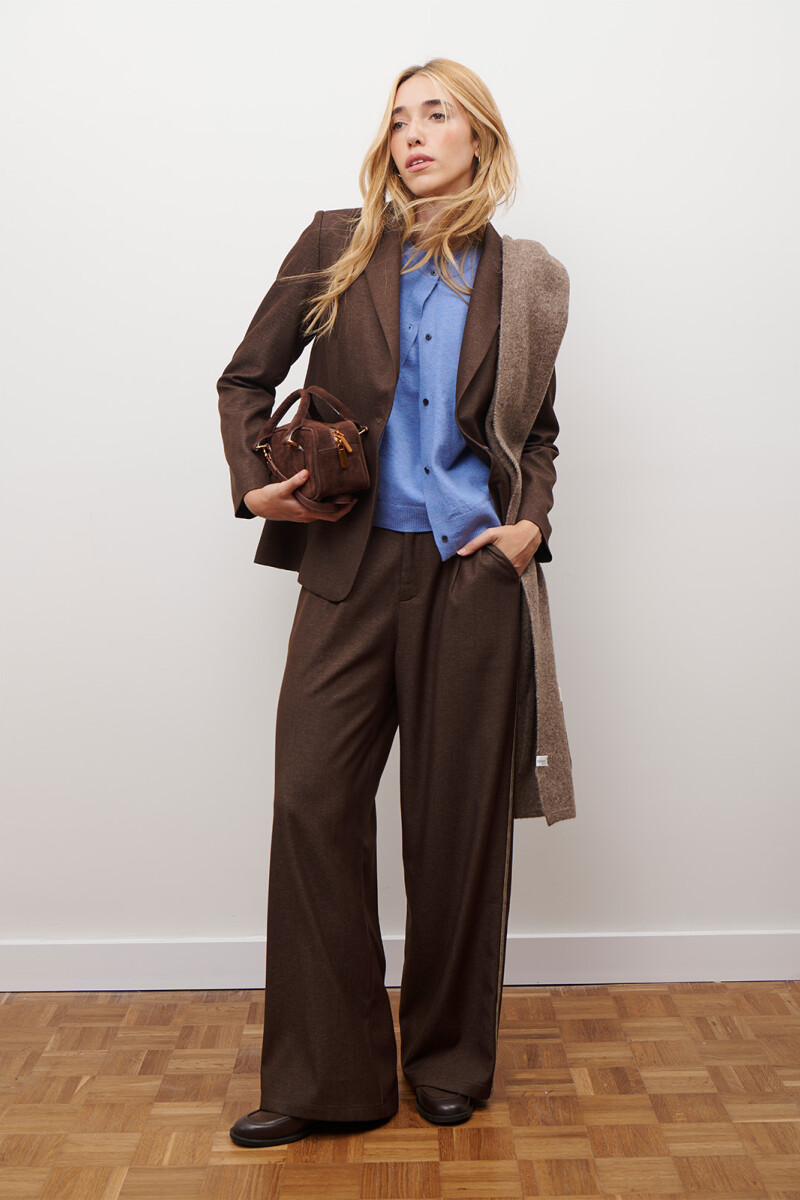 BLAZER JEAN TEXTIL MARRON