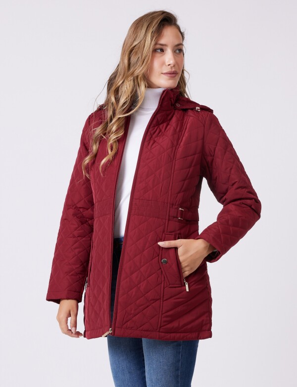 Campera Capitoneada Larga ROJO