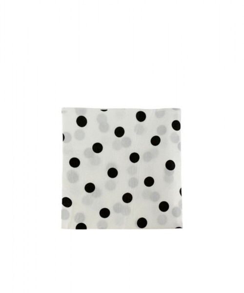 Servilleta 16x16 cm. paquete x 20 BLANCO LUNARES