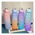 Botella De Agua Deportiva 900ML Motivacional Hidratacion Fit Variante Color Celeste