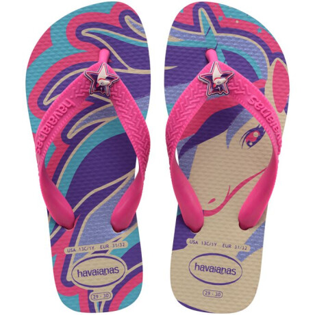 Sandalias Infantiles Havaianas Kids Fantasy Beige - Magenta