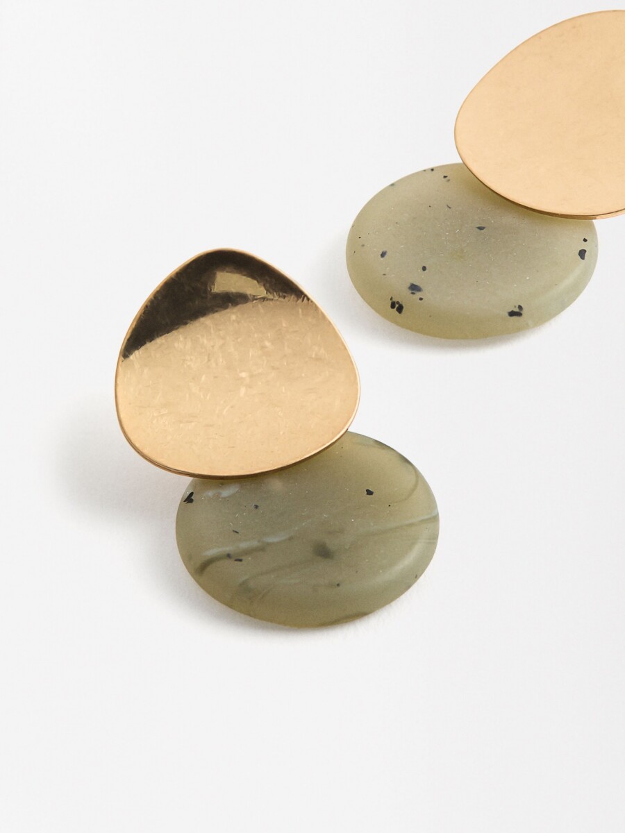 Pendientes Con Efecto Piedra blanco