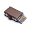 Billetera doble color marrón con protección RFID Billetera Doble Color Marrón Con Protección Rfid