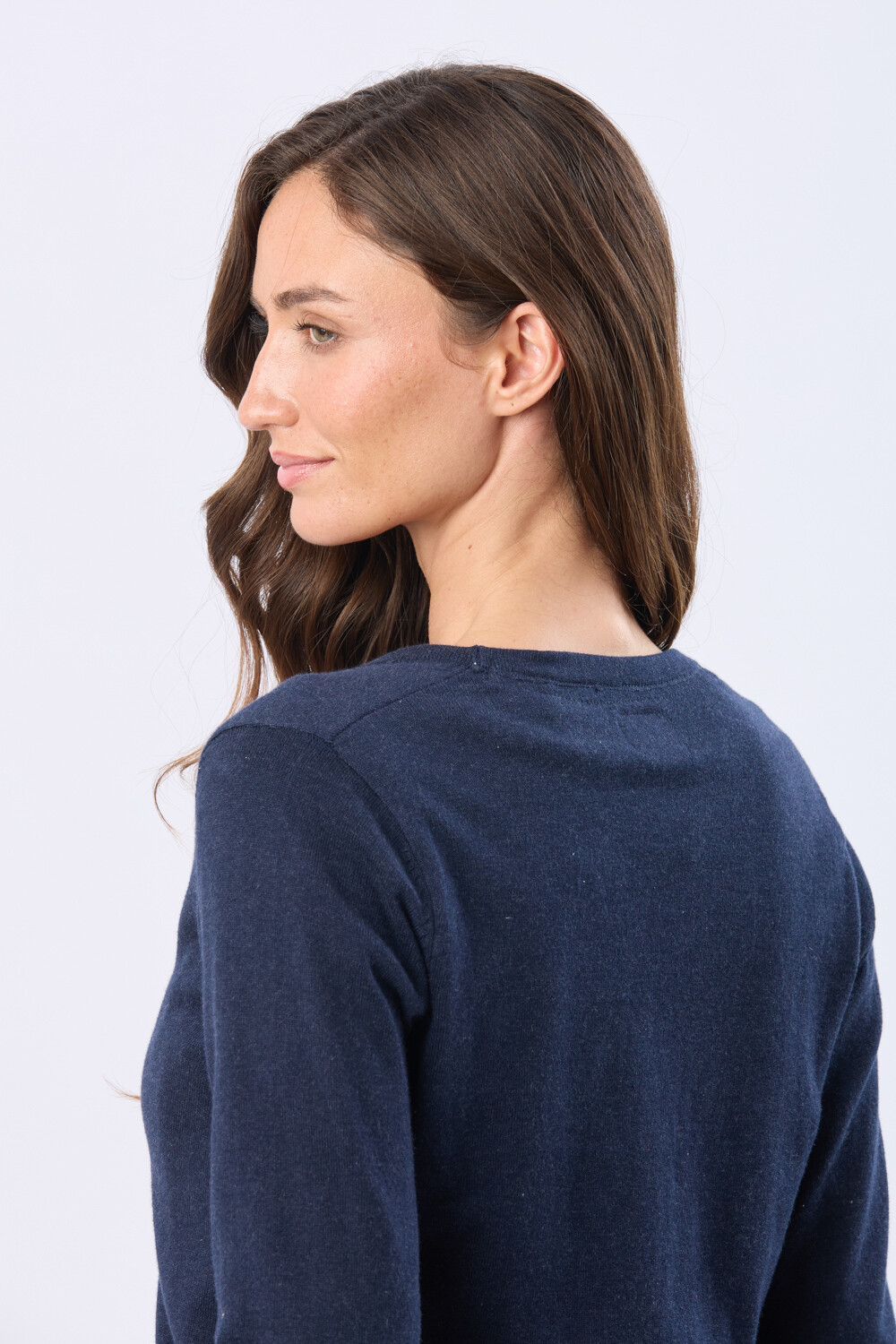 CARDIGAN LISO Marino
