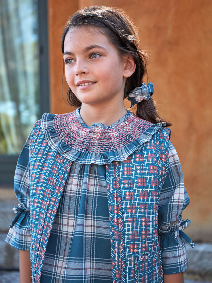 Vestido De Cuadro Escoces Plomo