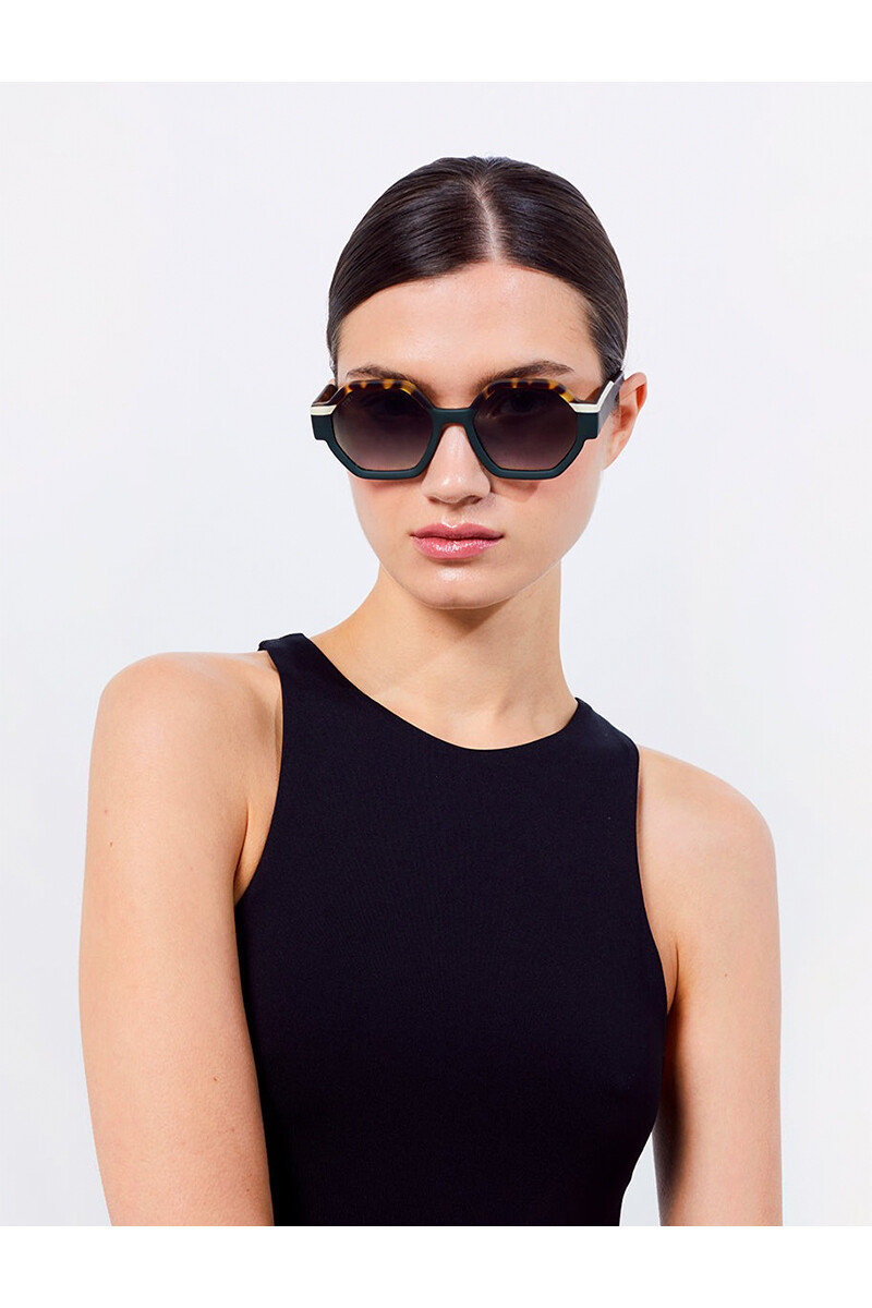 Lentes Tiwi Valette Green Tortoise With Green Lenses