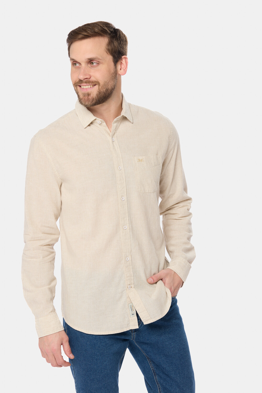 CAMISA DE LINO Beige
