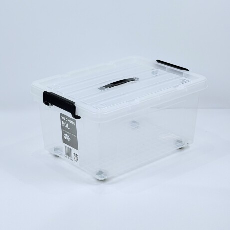 Caja de Almacenamiento Transparente con Rueditas 50L / 49cm x 38cm x 25cm Caja de Almacenamiento Transparente con Rueditas 50L / 49cm x 38cm x 25cm