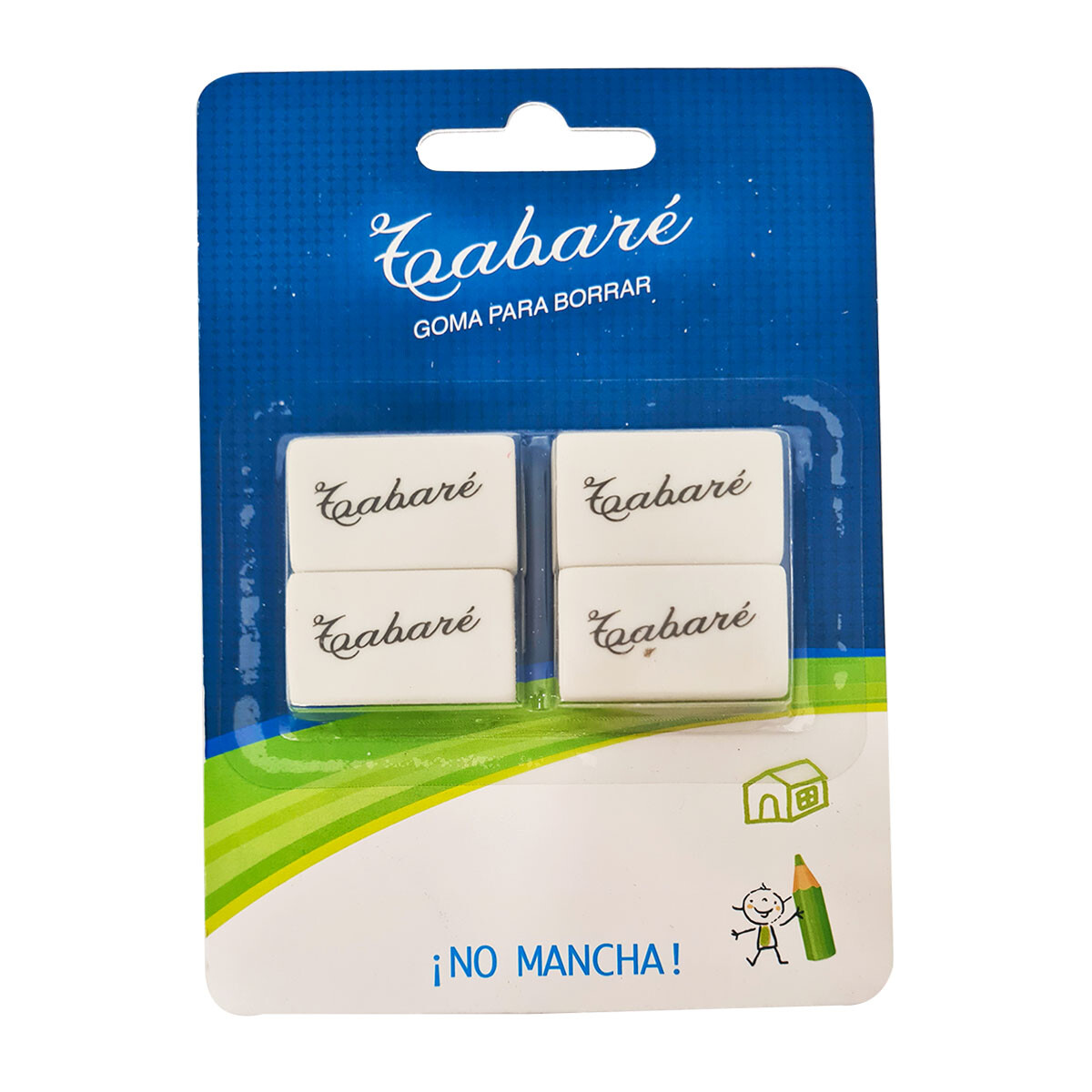 Goma De Borrar Escolar Tabaré Pack X4 