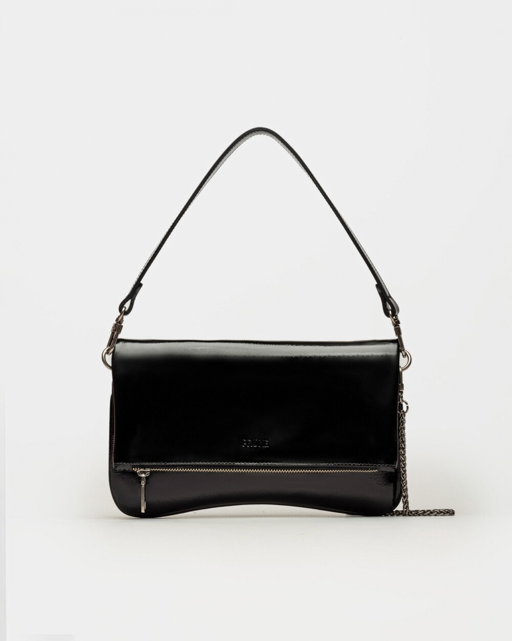 Bandolera Curve en charol Negro