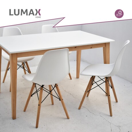 Silla De Comedor Eames Pack 2 Unidades Varios Colores Lumax Blanco