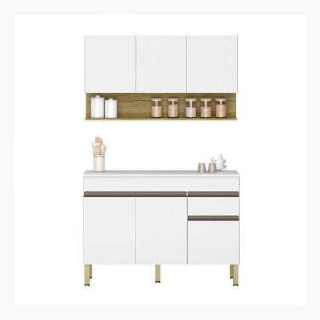 JUEGO COCINA MODULAR REQUIERE ENSAMBLADO MDP LINE BLANCO BLANCO