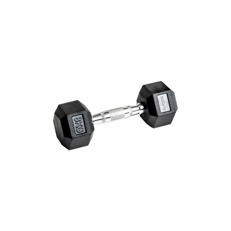 MANCUERNA HEXAGONAL ENGOMADA 8KG NEGRO