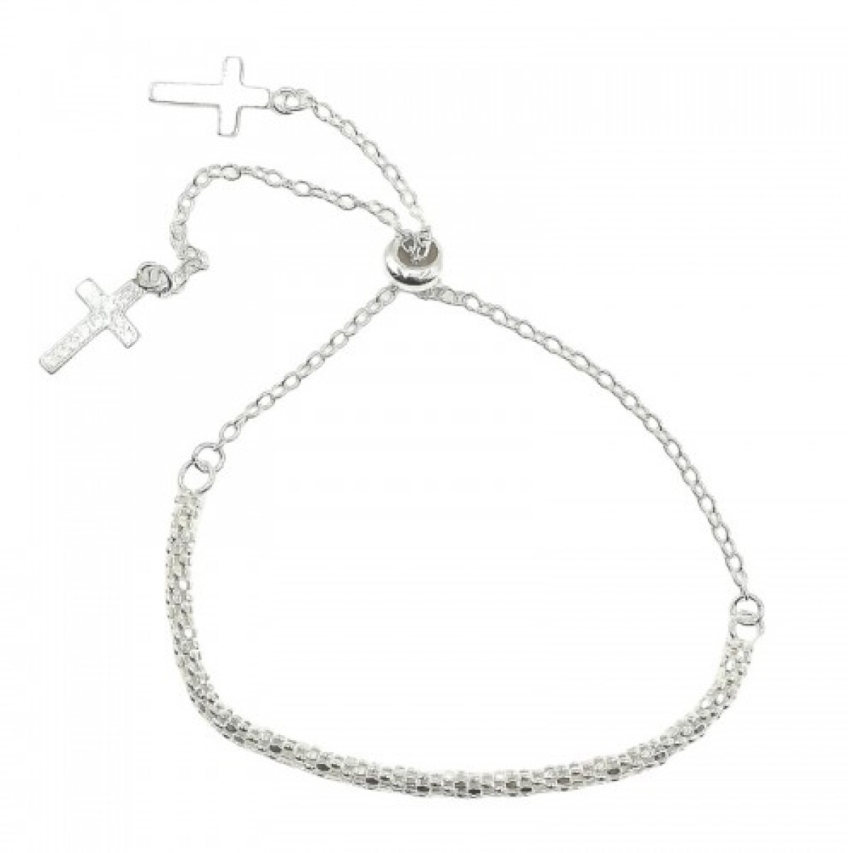 Pulsera de plata 925 con cruz. 