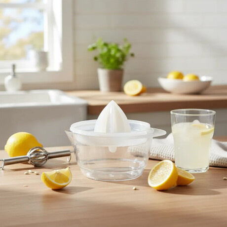 Exprimidor Manual Juguera de Frutas 500Ml Plástico Paramount Blanco