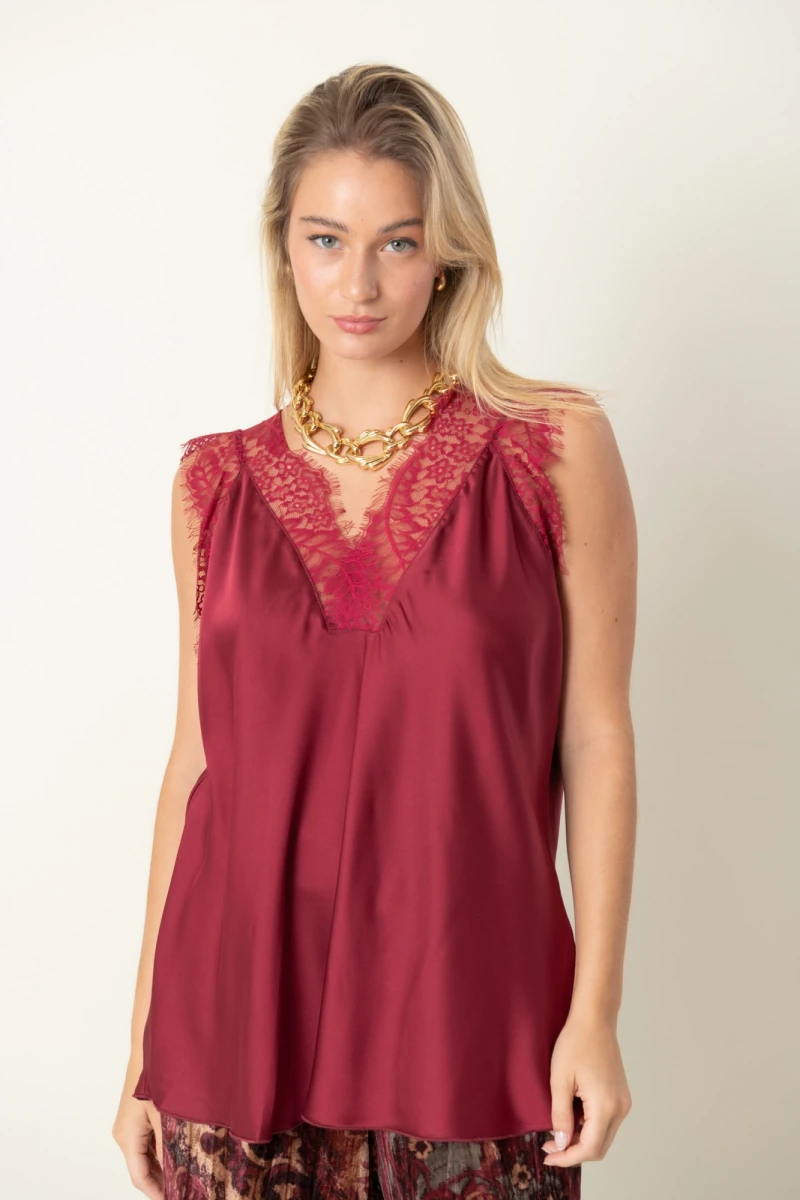 BLUSA AMMOLITA - Bordeau 