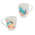 Taza de cerámica con diseño plantas 8.3x10.5cm Taza De Cerámica Con Diseño Plantas 8.3x10.5cm