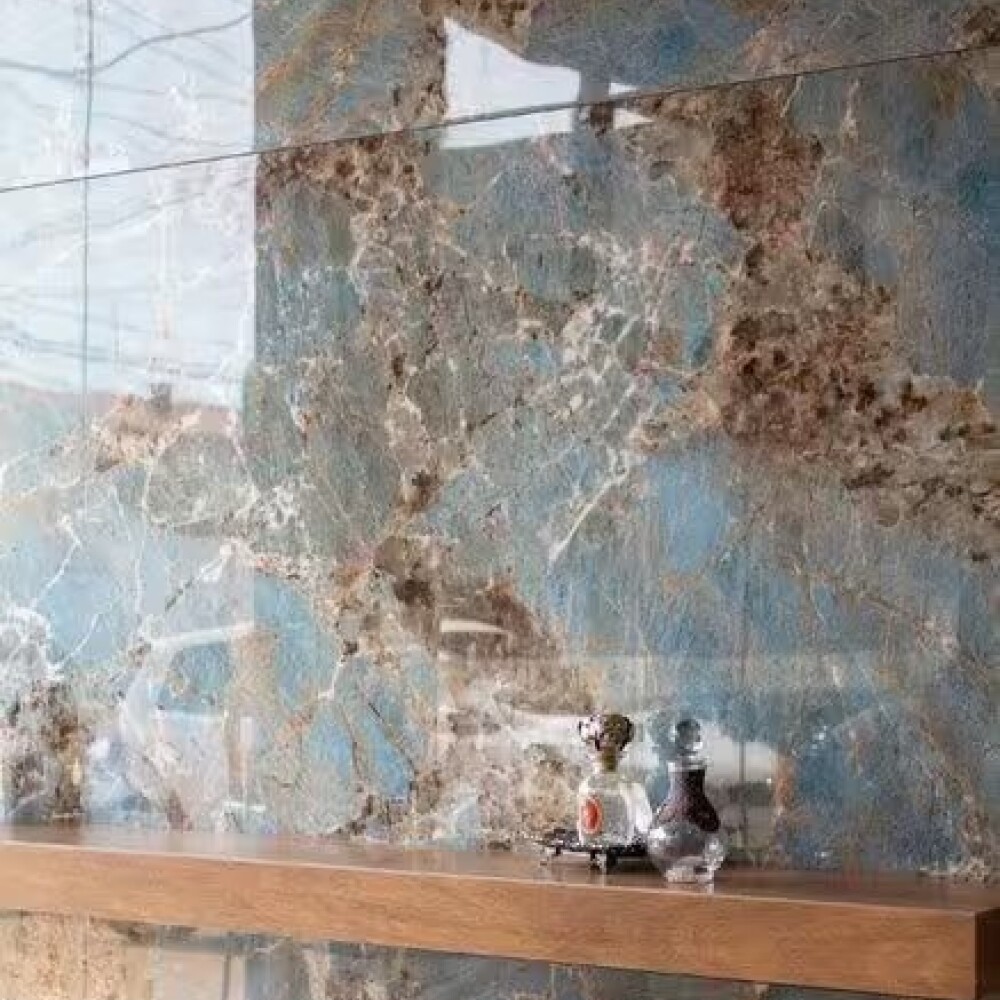 Porcelanato Amazonita 80.5x140 cm Brillante y Rectificado Porcelanato Amazonita 80.5x140 Cm Brillante Y Rectificado