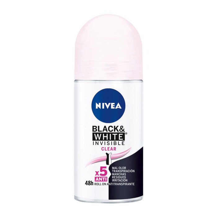 NIVEA DEO ROLL-ON INVI B&W CLEA NO/MANCH única