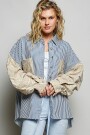 CAMISA CON CROCHET Azul