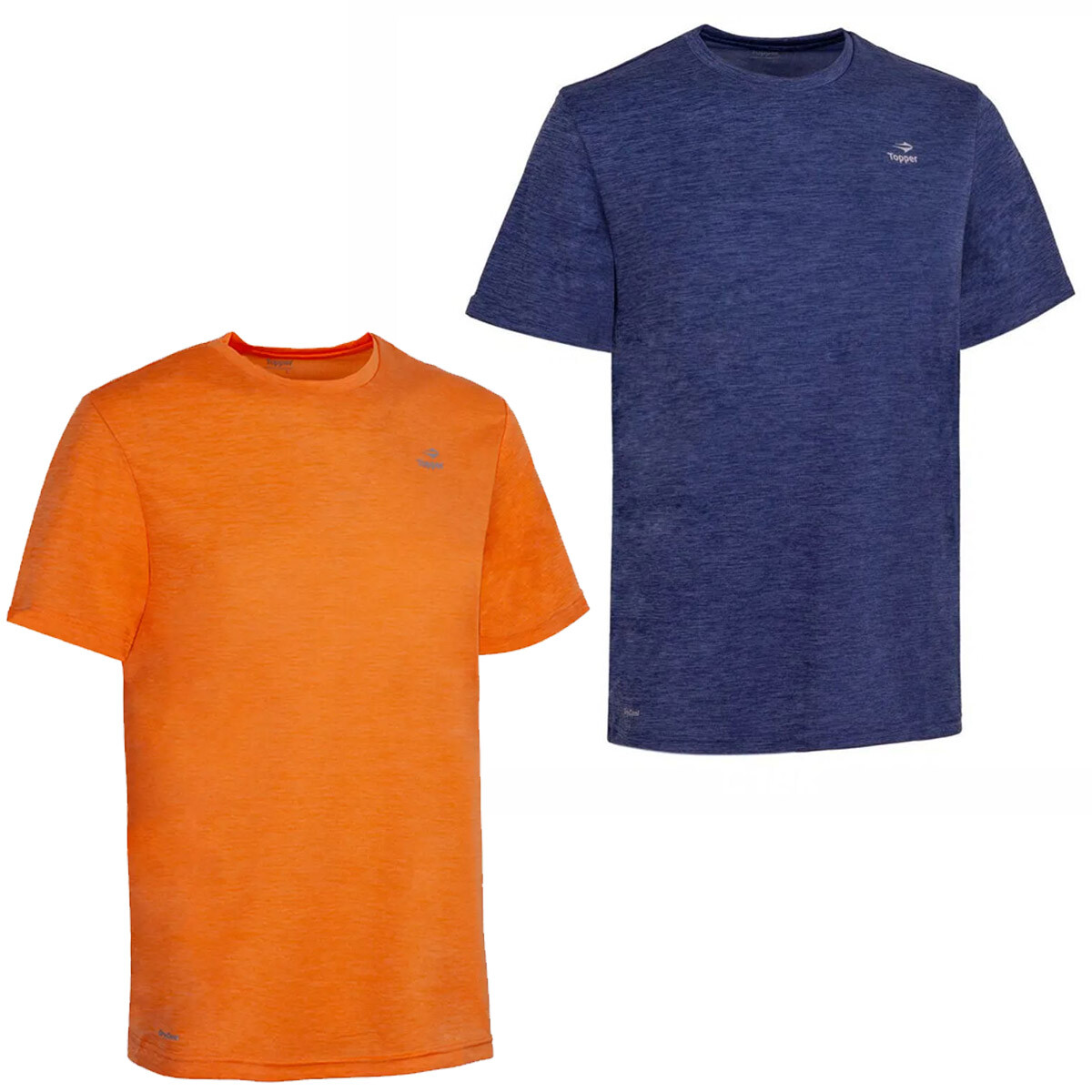 Set 2 Remeras Topper Deportivas Hombre Camiseta Color - Azul/Naranja 