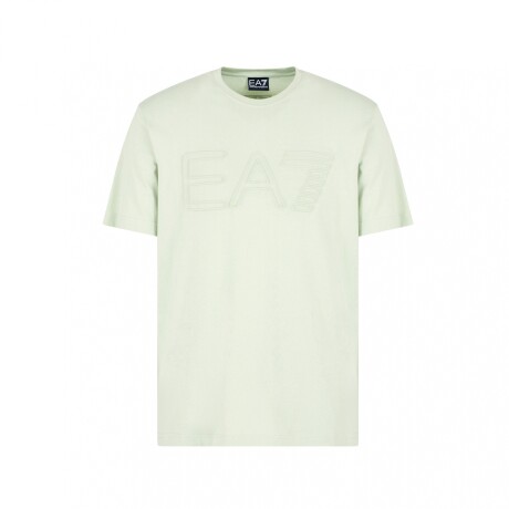 Short EA7 Emporio Armani Logo Series Sleeved Organic Cotton Aqua