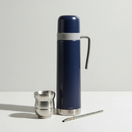 Set Comet Ac.Inox Termo 750ml +mate 140ml +bombilla regalo Plateado