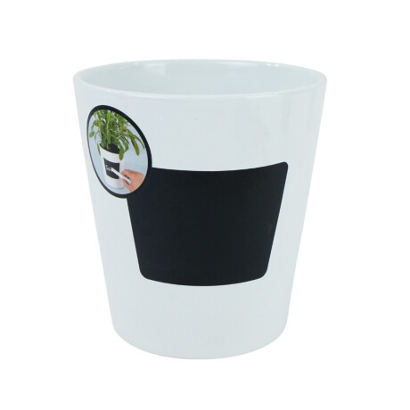 Maceta de ceramica con pizarra Maceta de ceramica con pizarra