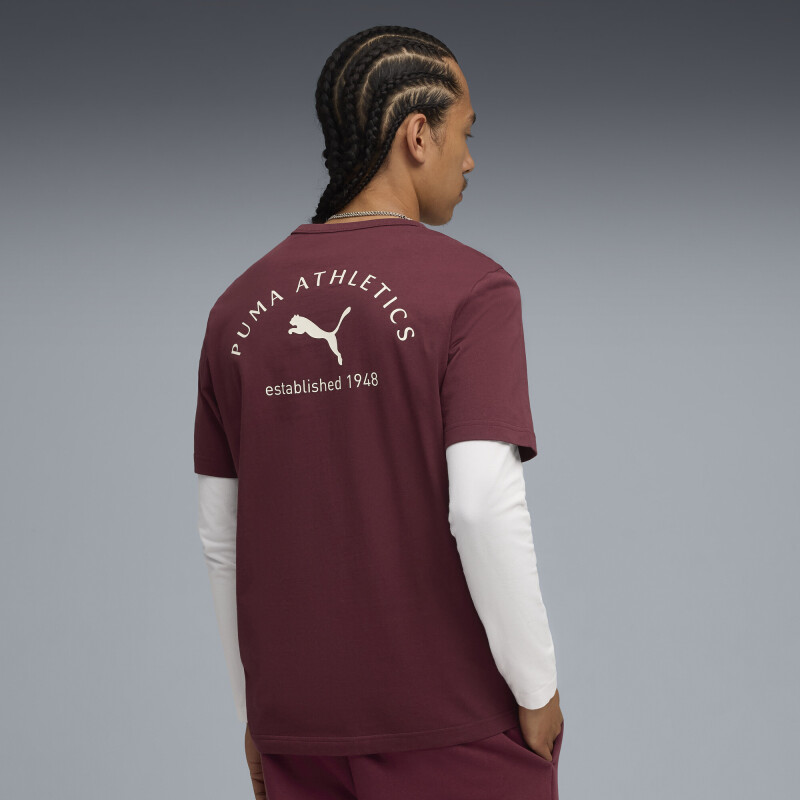 Remera Puma Graphic Tee de Hombre - 688219 96 Bordo