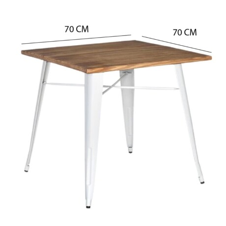 MESA TOLIX CUADRADA 70X70 Mesa De Comedor Cuadrada Tolix 70CM Blanca