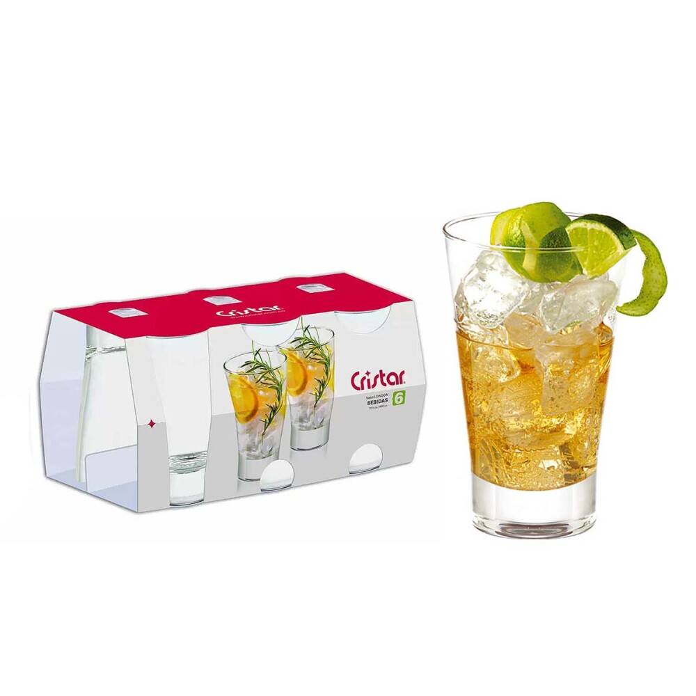 Set vasos London 400 ml x6 CRISTAR Set vasos London 400 ml x6 CRISTAR