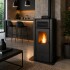 Calefactor Selma a pellet WiFi - con Kit de techo 10kW Negro
