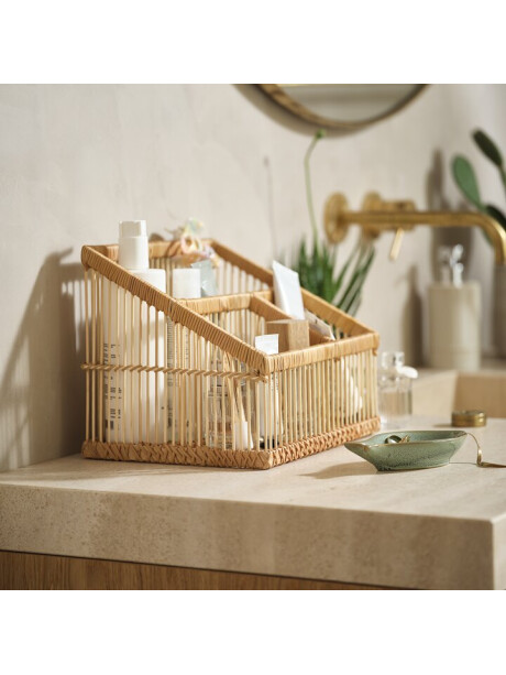 Organizador maquillaje HORNDAL 25x20cm bamboo Organizador maquillaje HORNDAL 25x20cm bamboo
