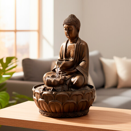 Fuente De Agua Buda Marrón Fuente De Agua Buda Marrón
