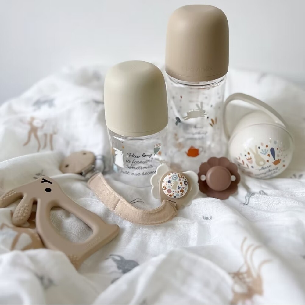 Biberon vidrio Wonder Suavinex 240 ml CONEJO BEIGE