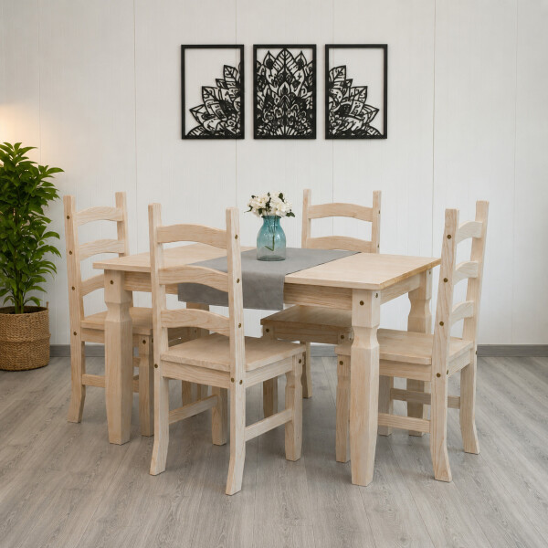 Juego de comedor 4 sillas Linea Bahía Juego de comedor 4 sillas Linea Bahía