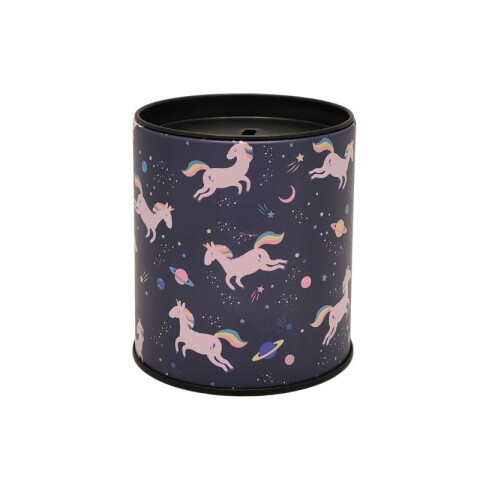 Alcancia Diseño Unicornios Azul