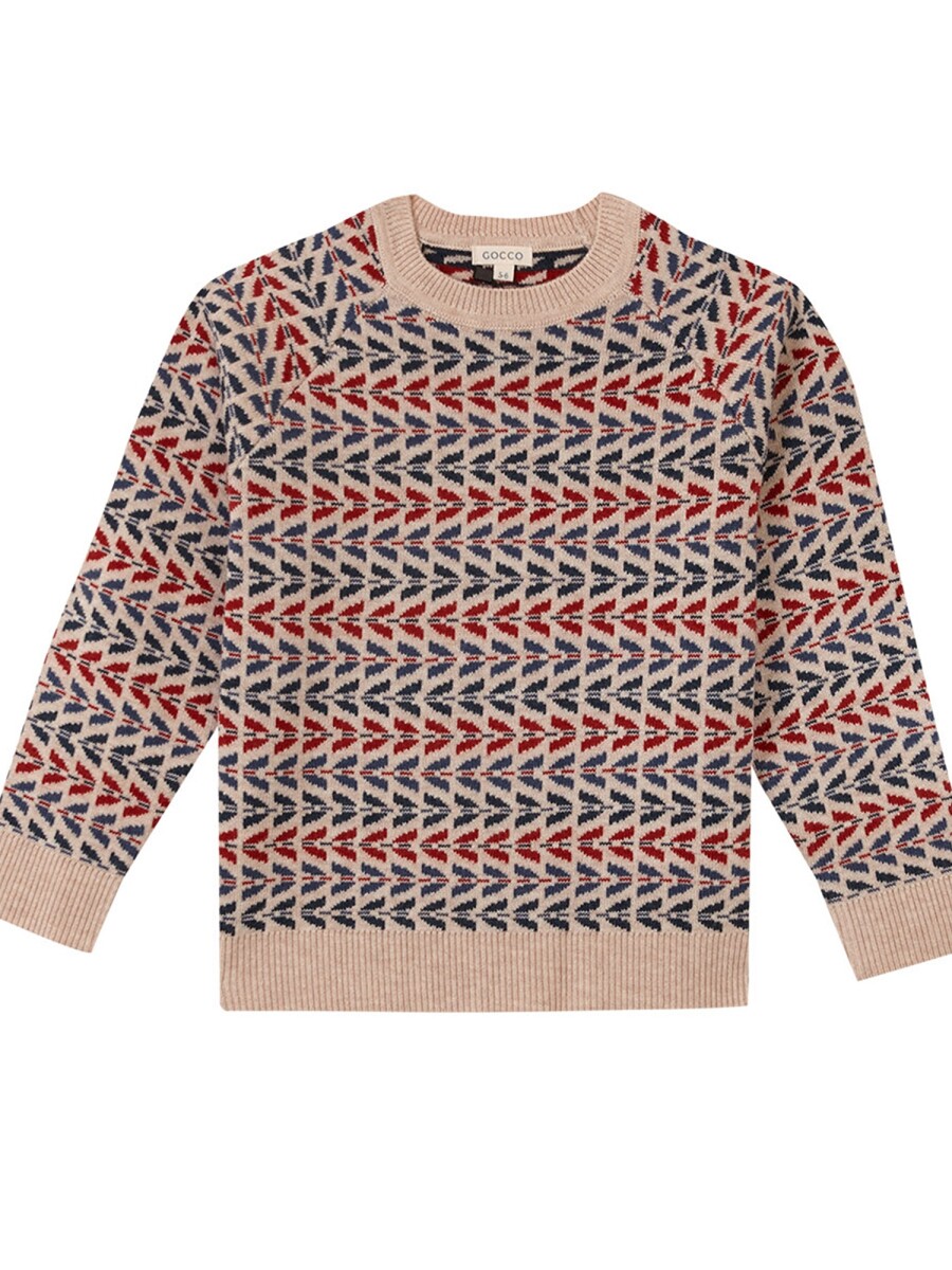 Jsersey De Jaquard Con Lana Rojo