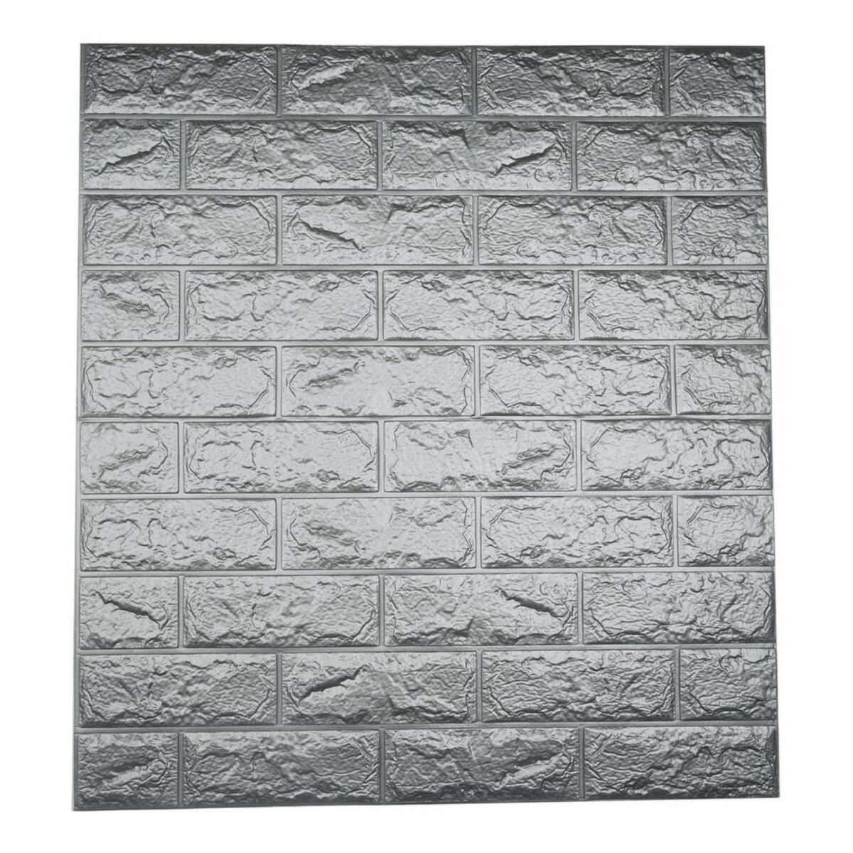 Revestimiento Pared Adhesivo Facil Colocacion Piedra X100 U - Color Variante Plateado 