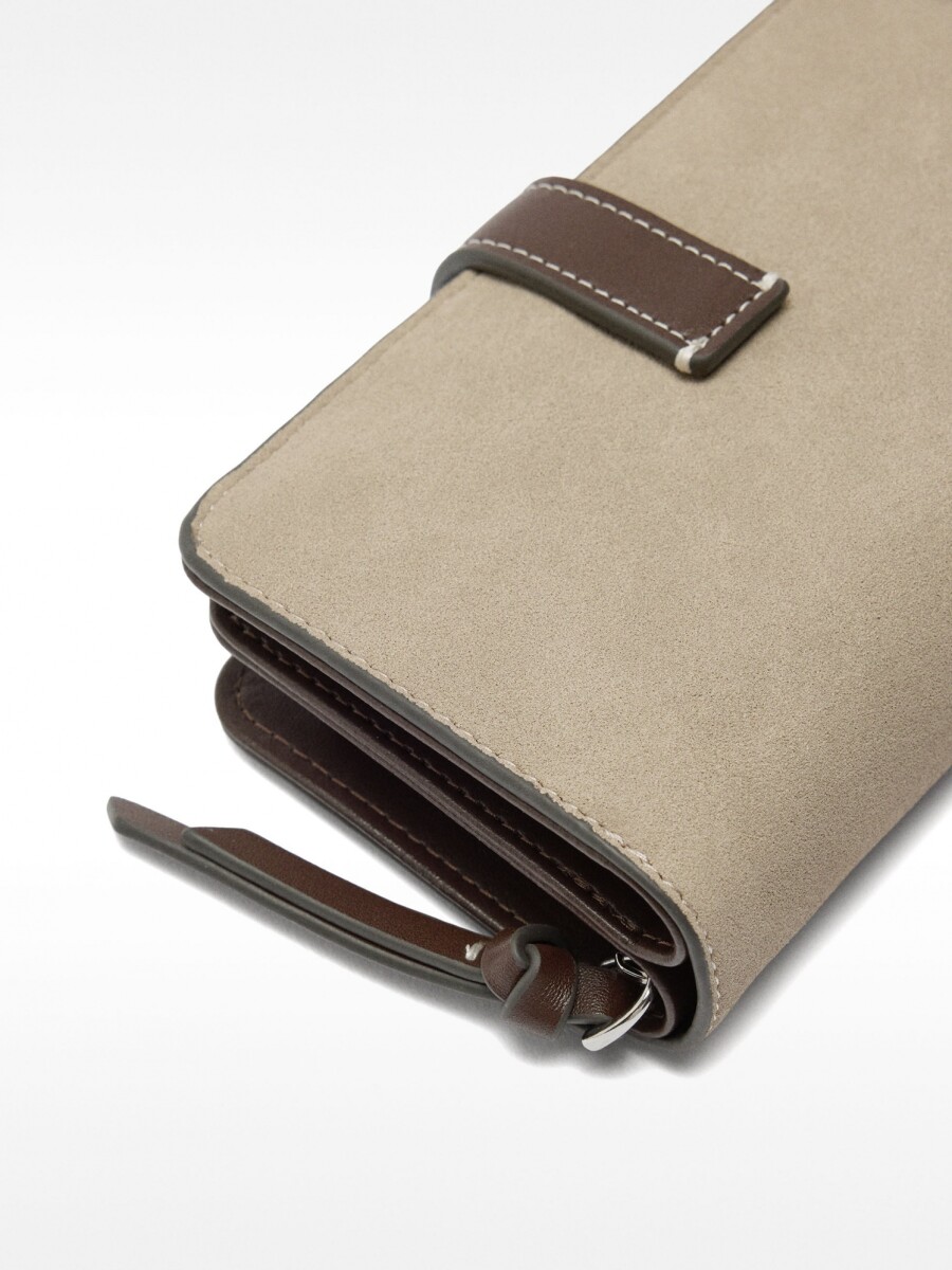 Cartera Efecto Piel beige