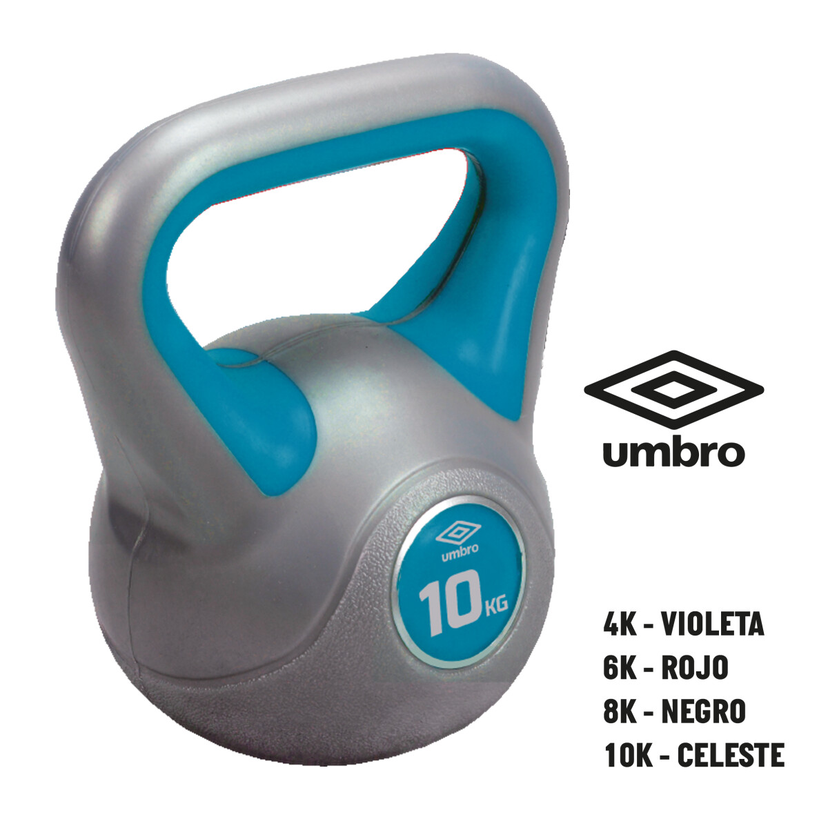 Pesa Umbro 10 kg - Gris - Celeste 