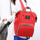 Bolso Mochila Maternal Bebe Resistente Impermeable Madre Rojo