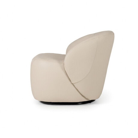 Butaca Zoey Giratoria - Cuero Natural 1000 (Off White)
