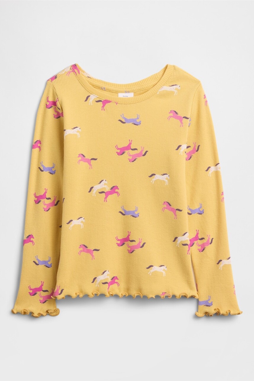 Remera Rib Toddler Niña French Almond