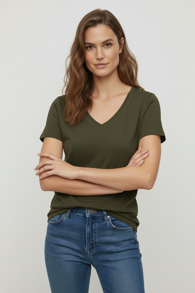 Remera Prakata - Verde Oliva Oscuro 